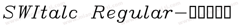SWItalc Regular字体转换